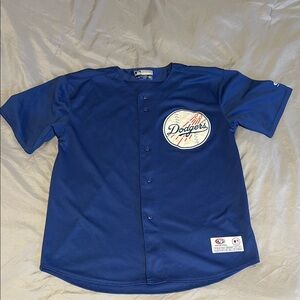 Majestic Blue Dodgers Jersey Classic Design